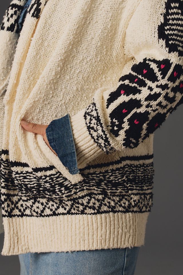 Pilcro Slouchy Waves Cardigan Sweater #7