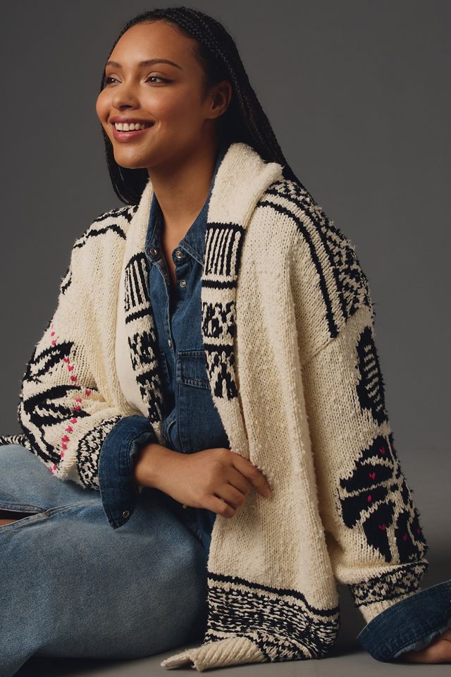 Pilcro Slouchy Waves Cardigan Sweater #4