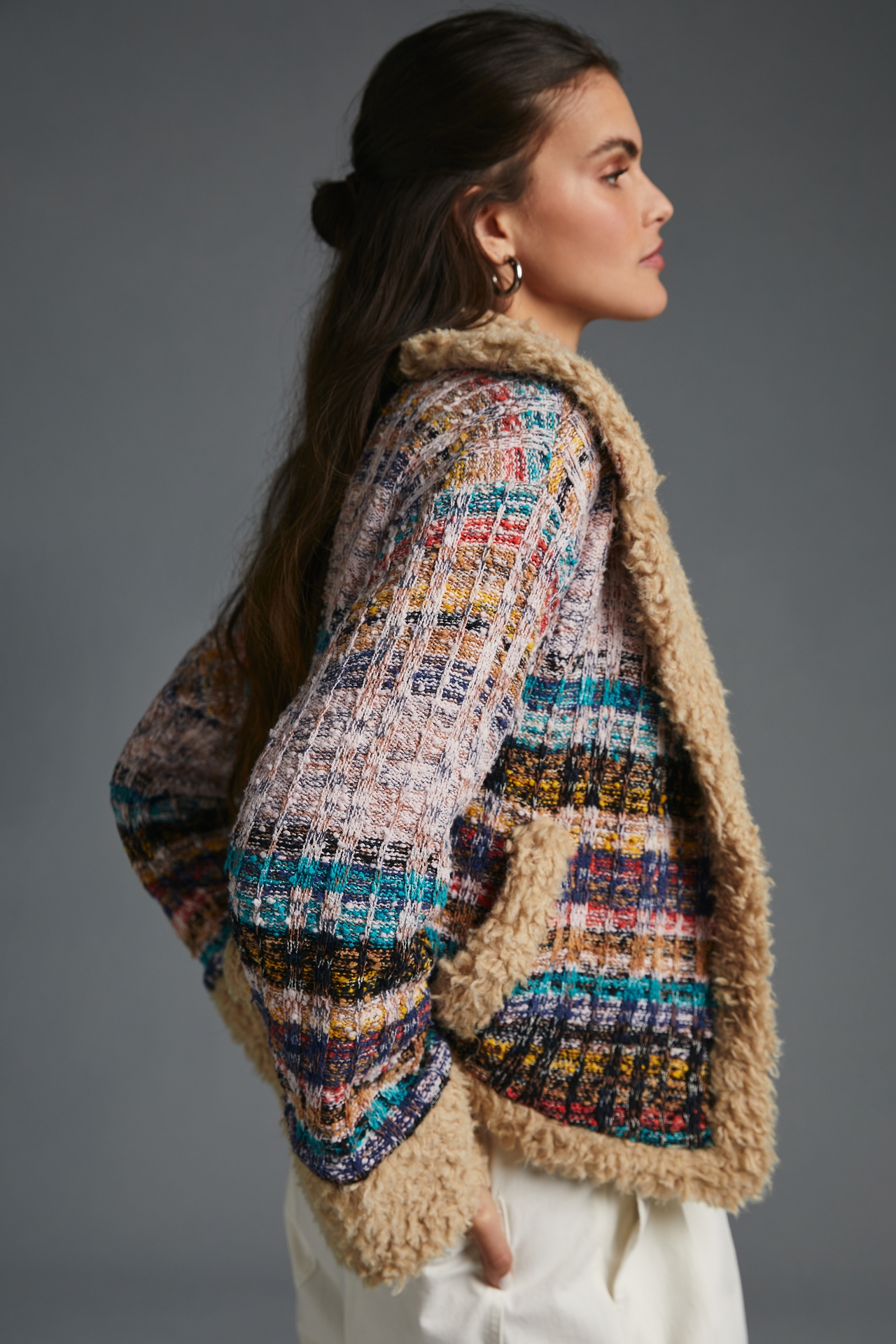 By Anthropologie Cropped Sweater Coat