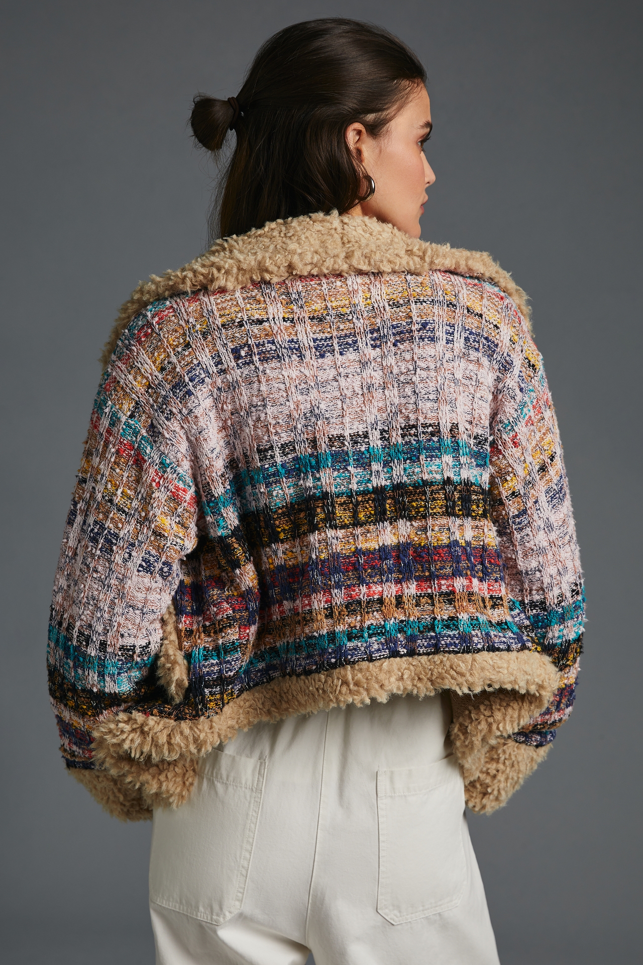 By Anthropologie Cropped Sweater Coat