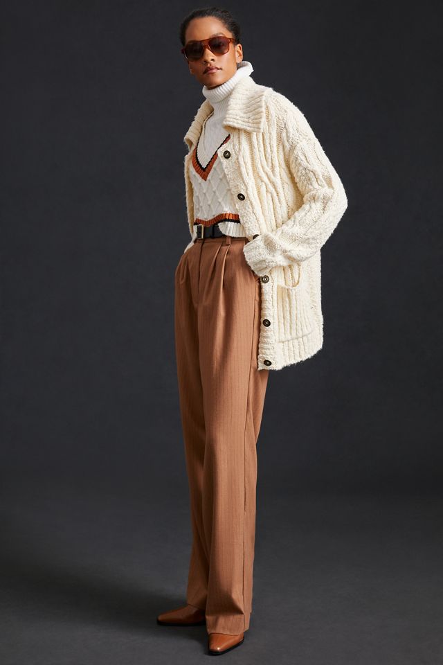 Pilcro Cable-Knit Cardigan Sweater #3