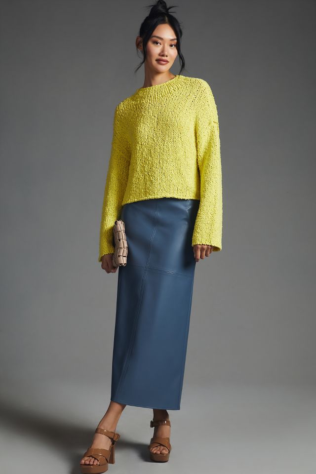 Anthropologie yellow sweater hotsell