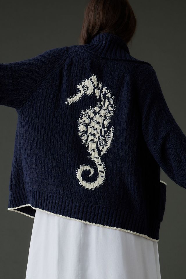 Maeve Seahorse Cardigan Sweater #7