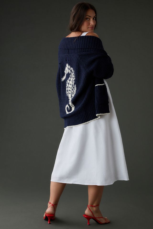 Maeve Seahorse Cardigan Sweater #4