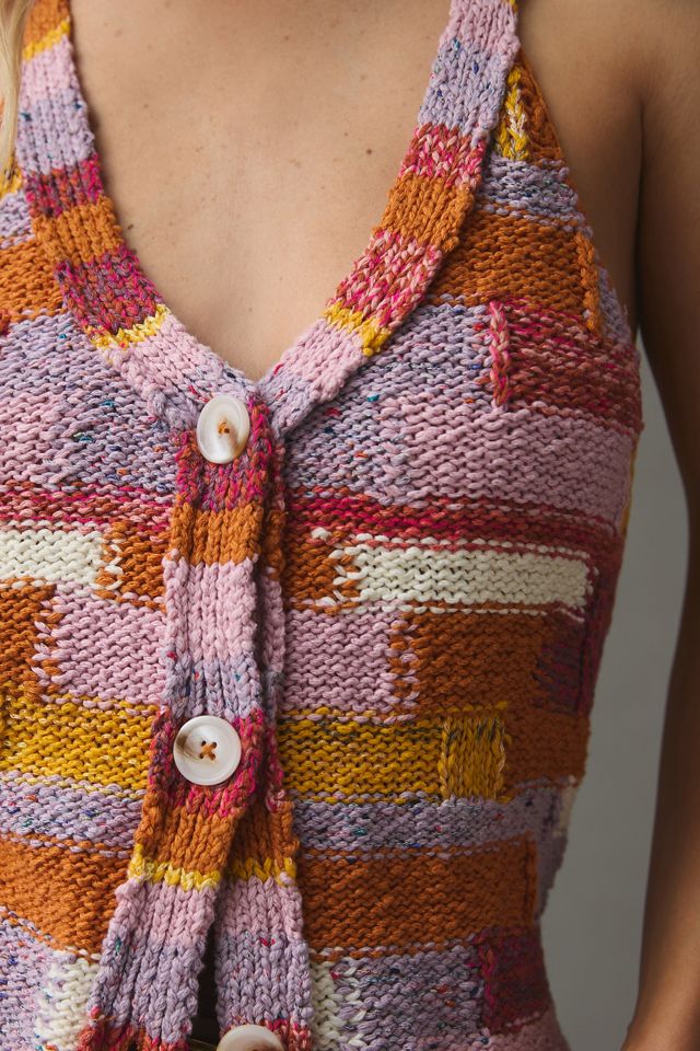 Pilcro Patchwork Sweater Vest #1