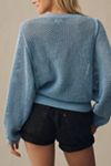 Pilcro Open-Stitch Crew-Neck Sweater 
