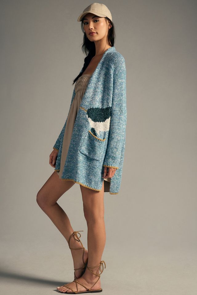 By Anthropologie Narwhal Icon Cardigan Sweater #1