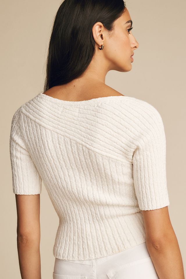 T-shirt en maille côtelée Maeve #1