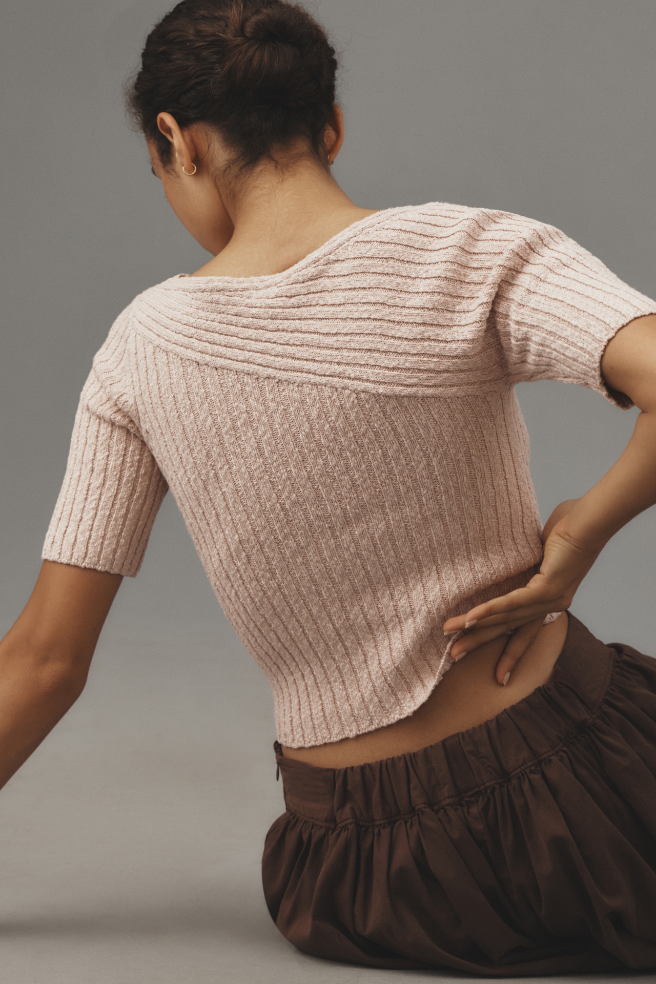 Maeve Ribbed Sweater Tee