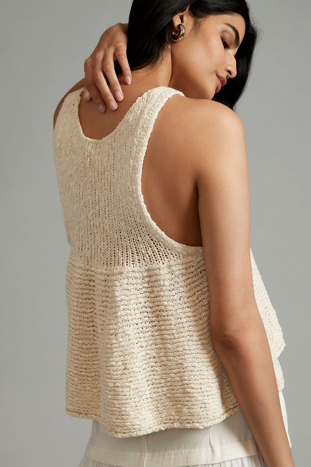 By Anthropologie Seamless Crinkle Tank  Tank tops, Anthropologie, Pullover  styling
