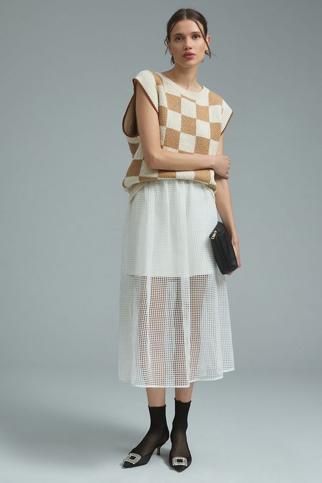 Maeve Checkered Sweater Vest #3