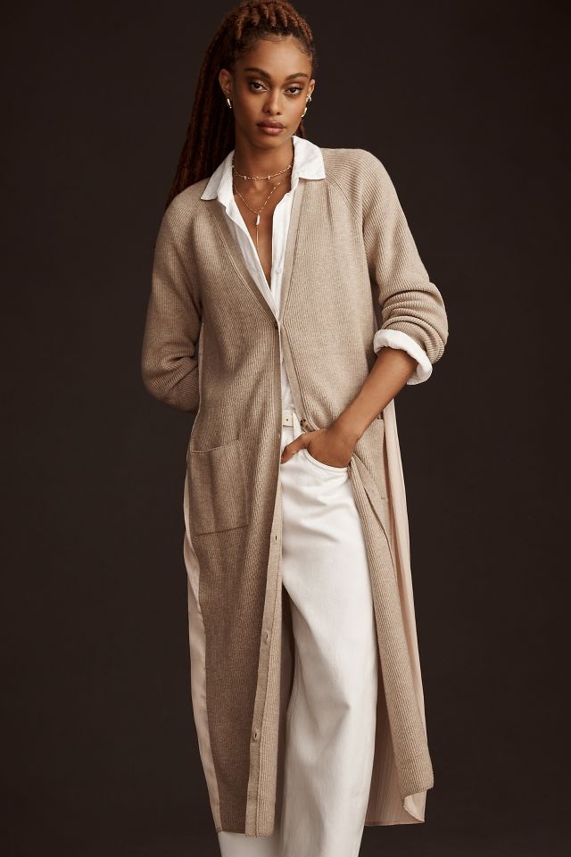 Long Beige Cardigan