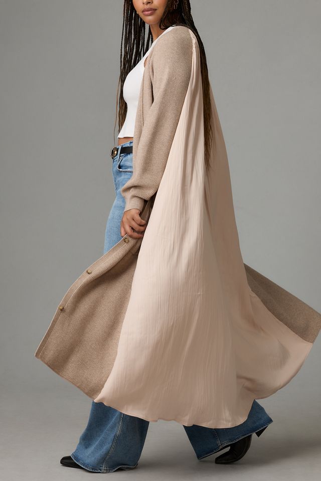 By Anthropologie Long Twofer Cardigan Sweater #6