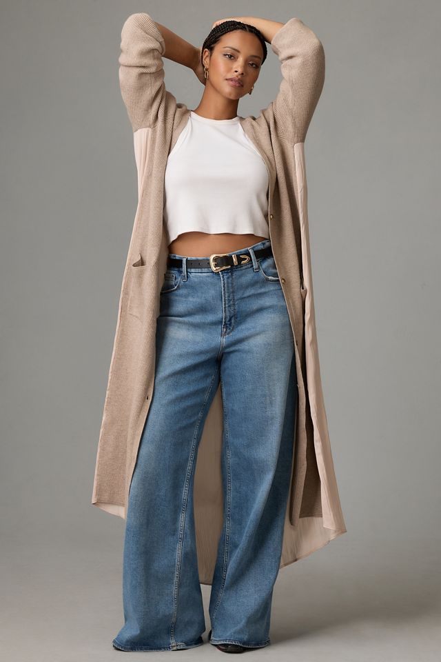 By Anthropologie Long Twofer Cardigan Sweater #4