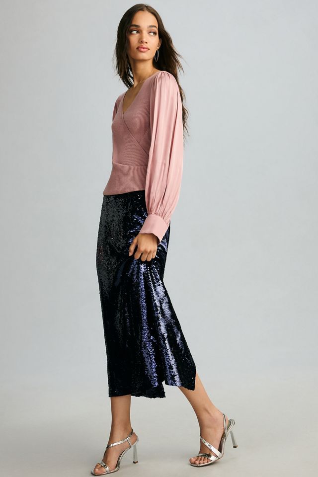 By Anthropologie Twofer Faux-Wrap Sweater #2