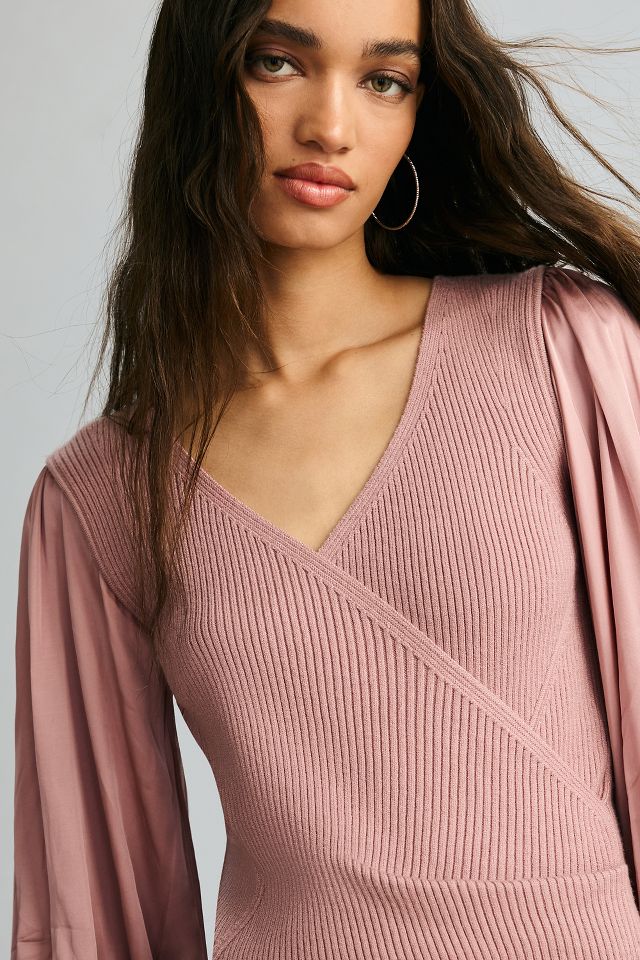 Anthropologie wrap clearance sweater