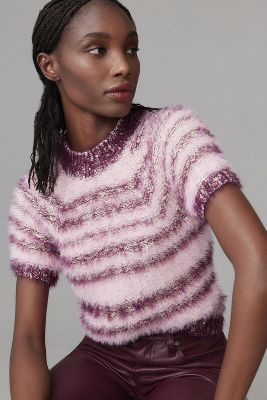 Sequin Stripes Knit Tank Top - Women - Ready-to-Wear
