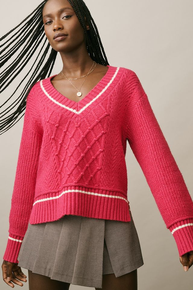 The Tillie V-Neck Pullover Sweater by Maeve | Anthropologie