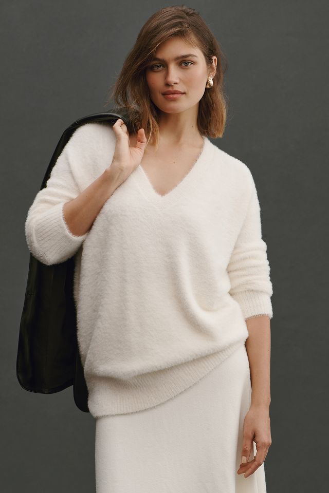 By Anthropologie Eyelash Pullover Sweater