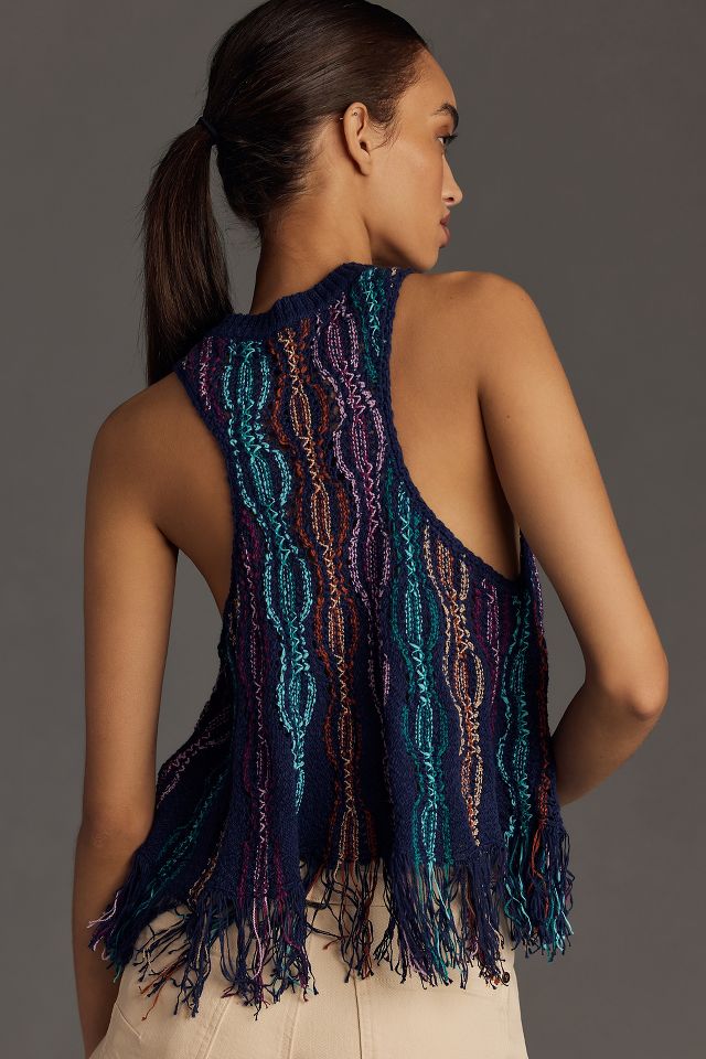 By Anthropologie Fringe Sweater Tank #1