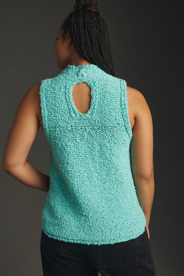 Pilcro Nautical Mock-Neck Keyhole Sweater Tank #5