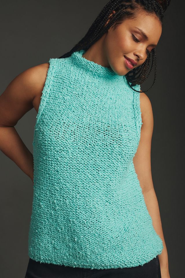 Pilcro Nautical Mock-Neck Keyhole Sweater Tank #7