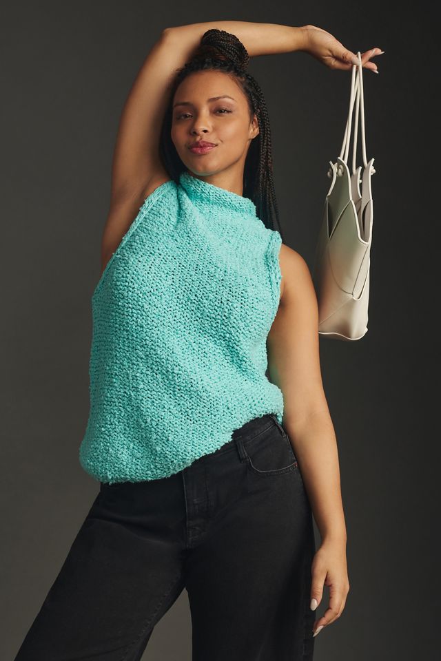 Pilcro Nautical Mock-Neck Keyhole Sweater Tank #4