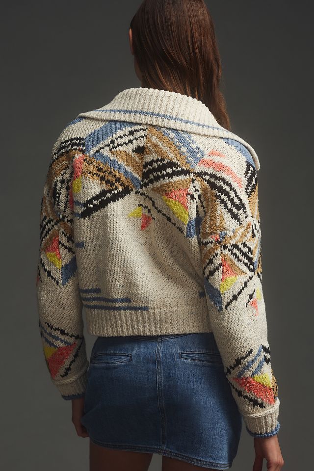 Pilcro Collared Cropped Cardigan Sweater #1