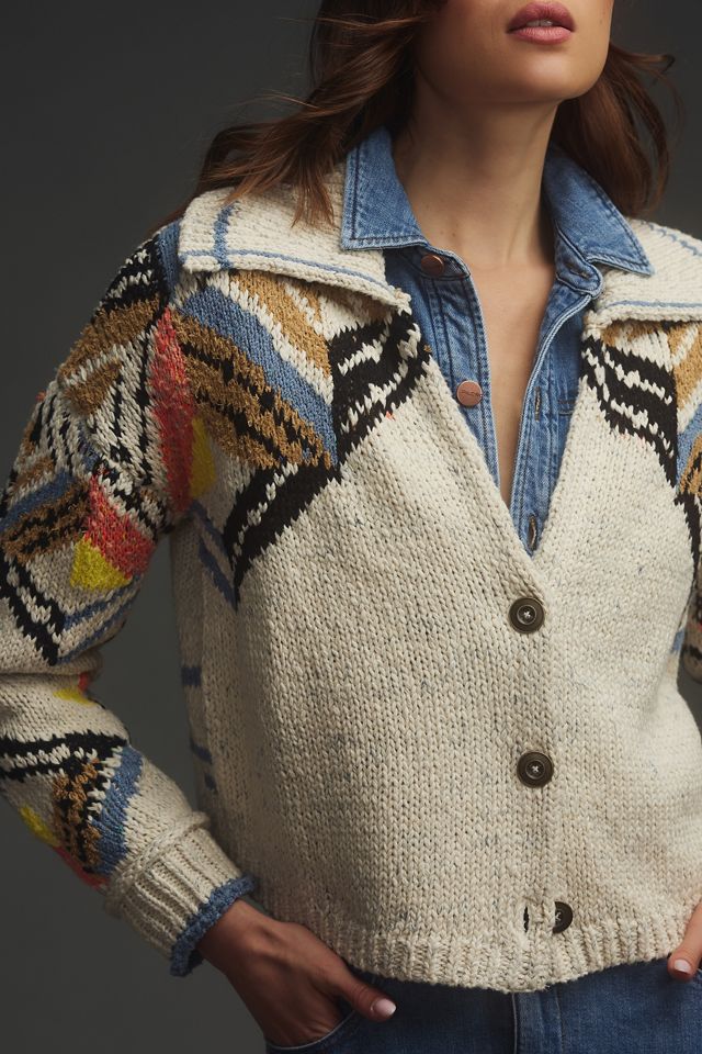 Pilcro Collared Cropped Cardigan Sweater #2
