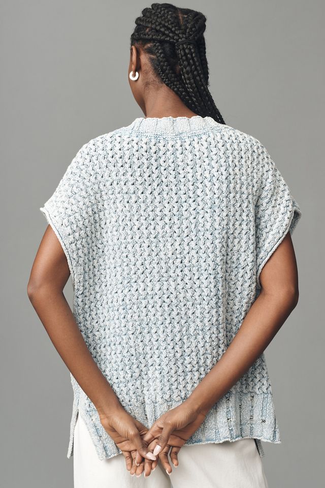 Pilcro Oversized Distressed Sweater Vest #2