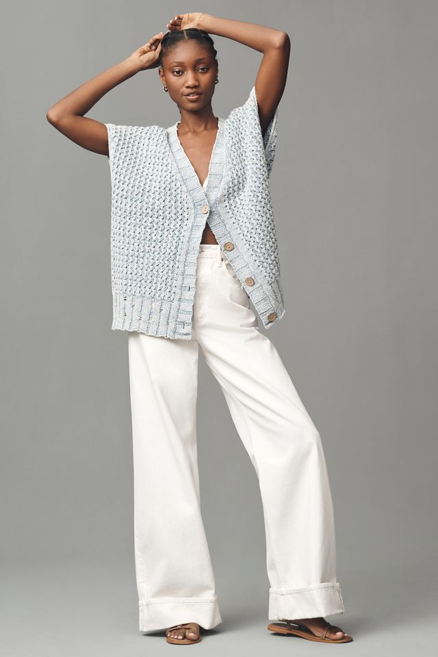 Pilcro Oversized Distressed Sweater Vest #3