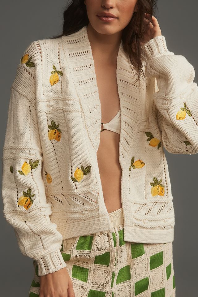 Anthropologie Embroidered Floral Cardigan outlets (One Size)