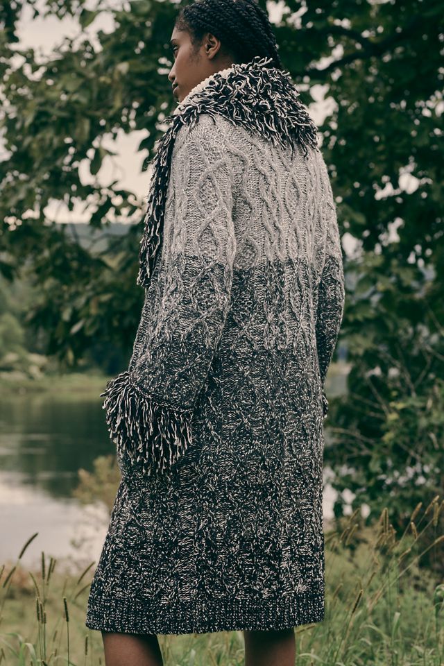 Pilcro Fringe-Collar Cardigan Sweater Jacket #2