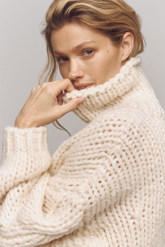 By Anthropologie Chunky Turtleneck Jumper #4