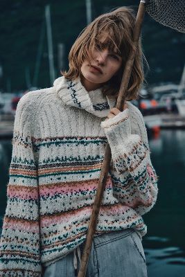 PILCRO RELAXED TURTLENECK SWEATER 