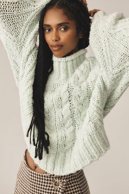 Shop By Anthropologie Fisherman Jumper In Mint