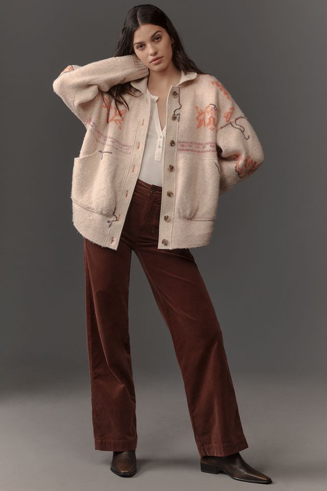 Pilcro Brushed Jacquard Cardigan Sweater #3