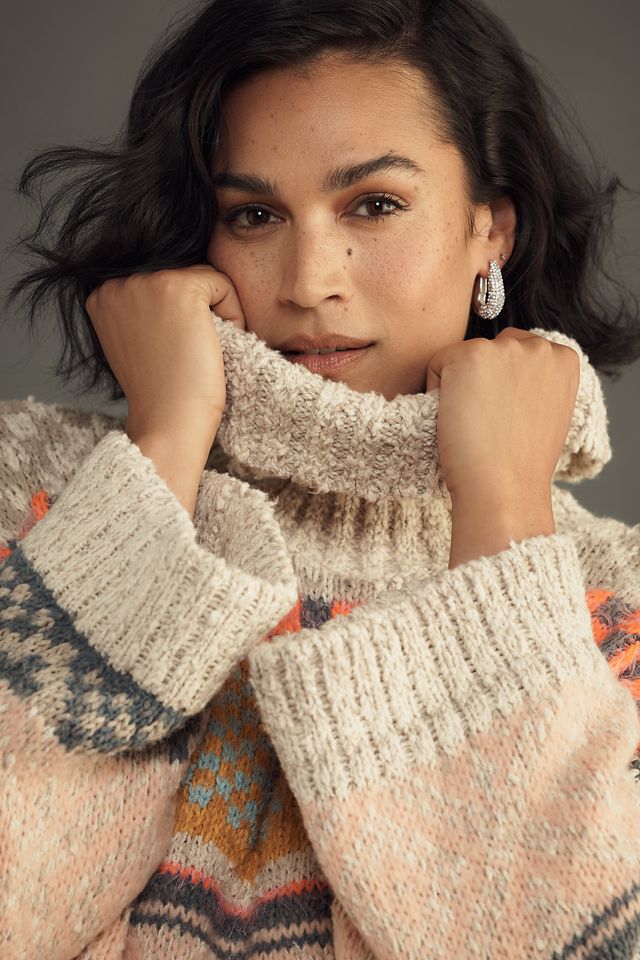 Pilcro Chunky Slouchy Boxy Turtleneck Sweater #7