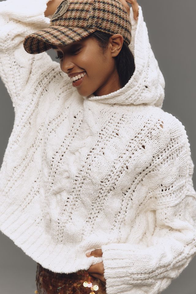 Hooded pullover sweater on sale