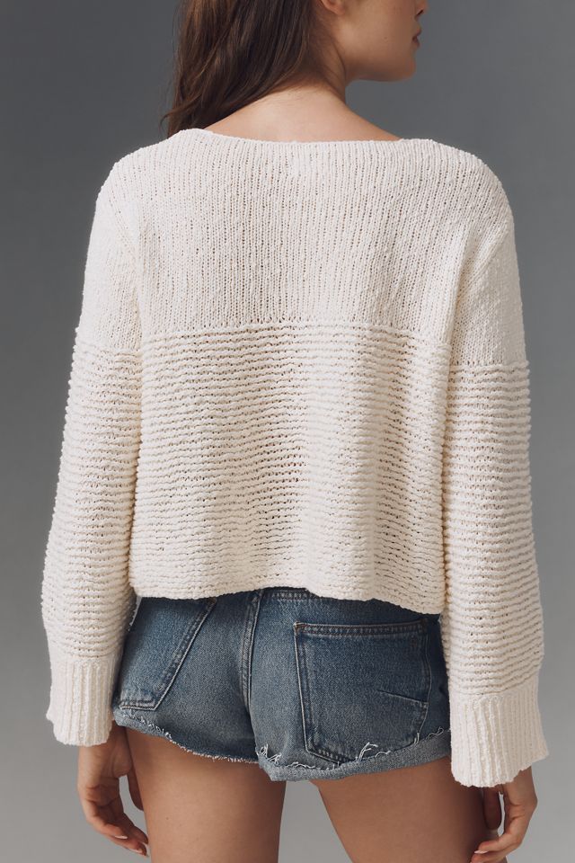 Pilcro Textured Boat-Neck Sweater #1