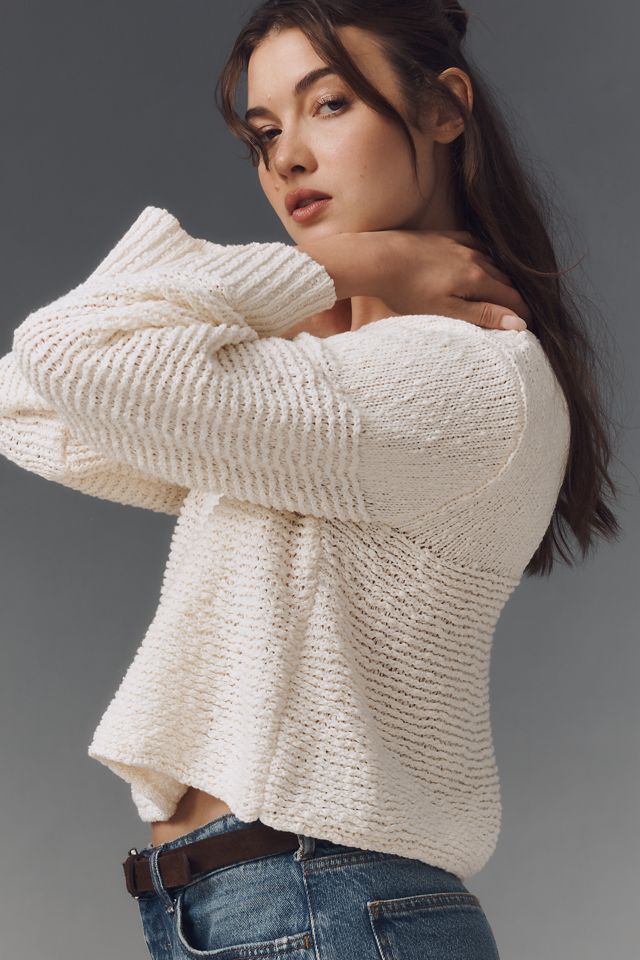 Pilcro Textured Boat-Neck Sweater #3