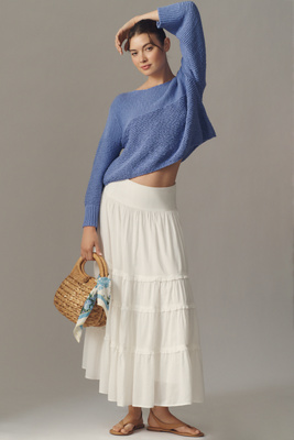 PILCRO TEXTURED BOAT-NECK SWEATER 