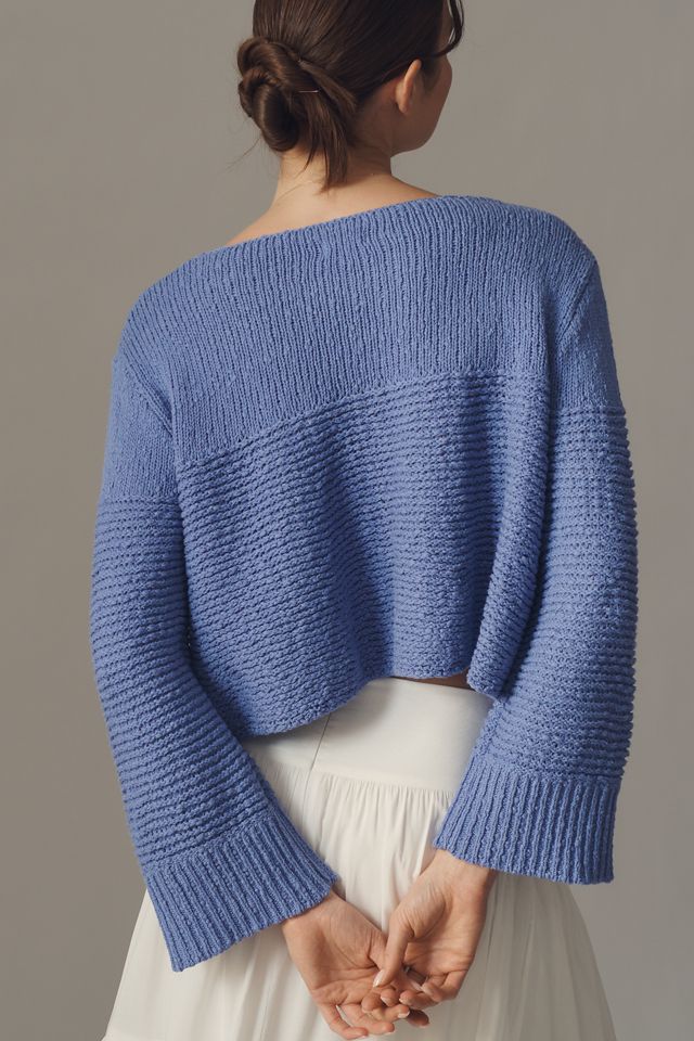 Pilcro Textured Boat-Neck Sweater
