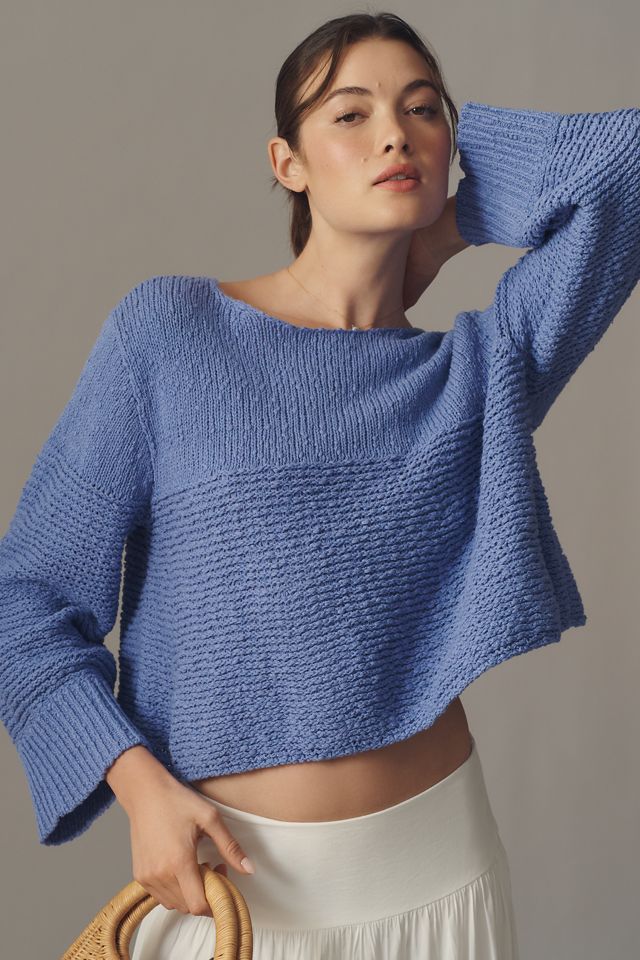 Pilcro Textured Boat-Neck Sweater
