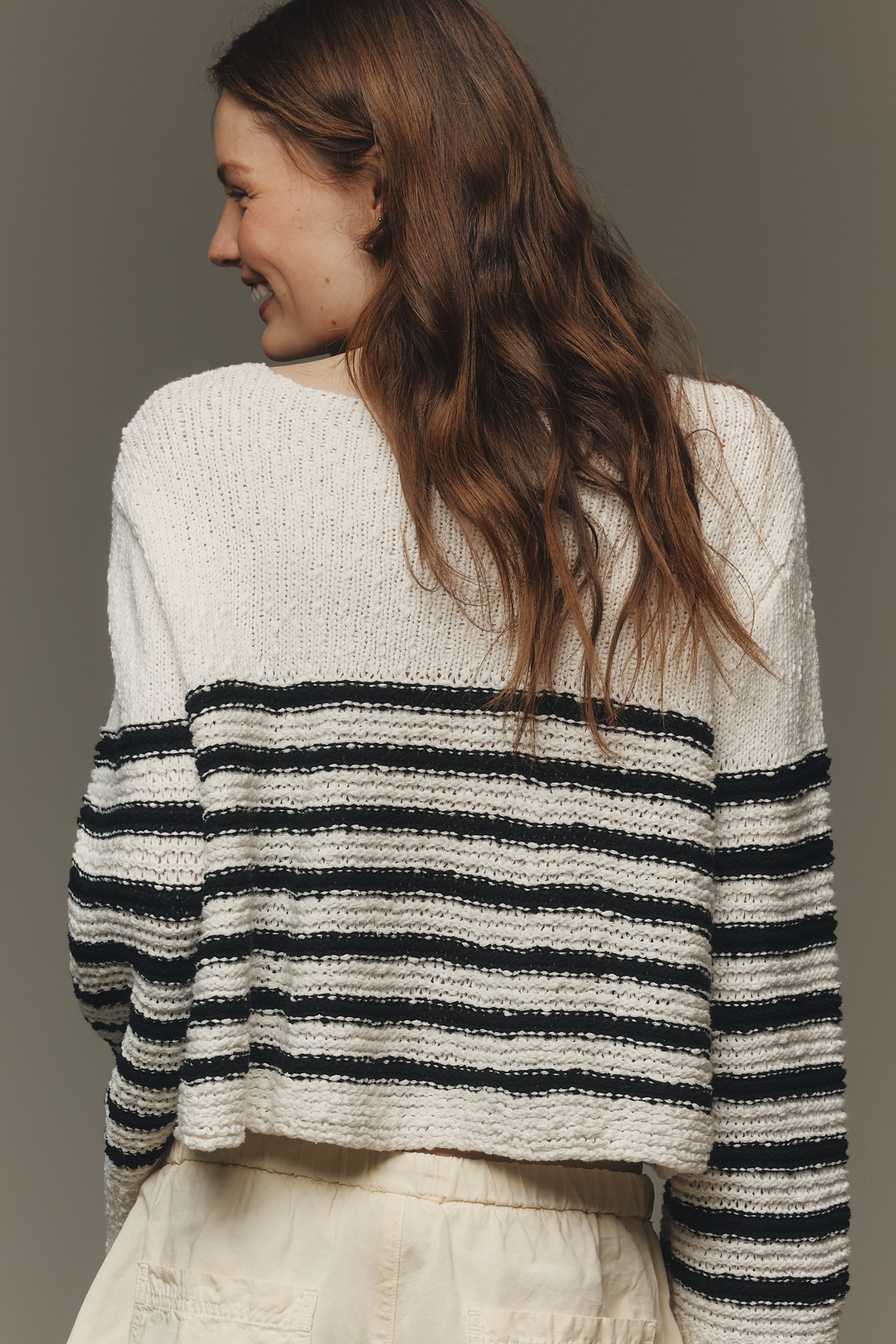 Pilcro Textured Boat-Neck Sweater
