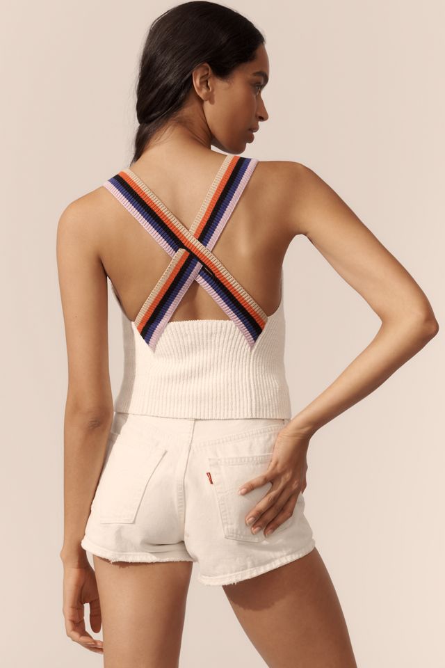 Pilcro Square-Neck Racer-Back Sweater Tank #1