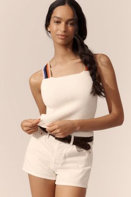 Pilcro Square-Neck Racer-Back Sweater Tank
