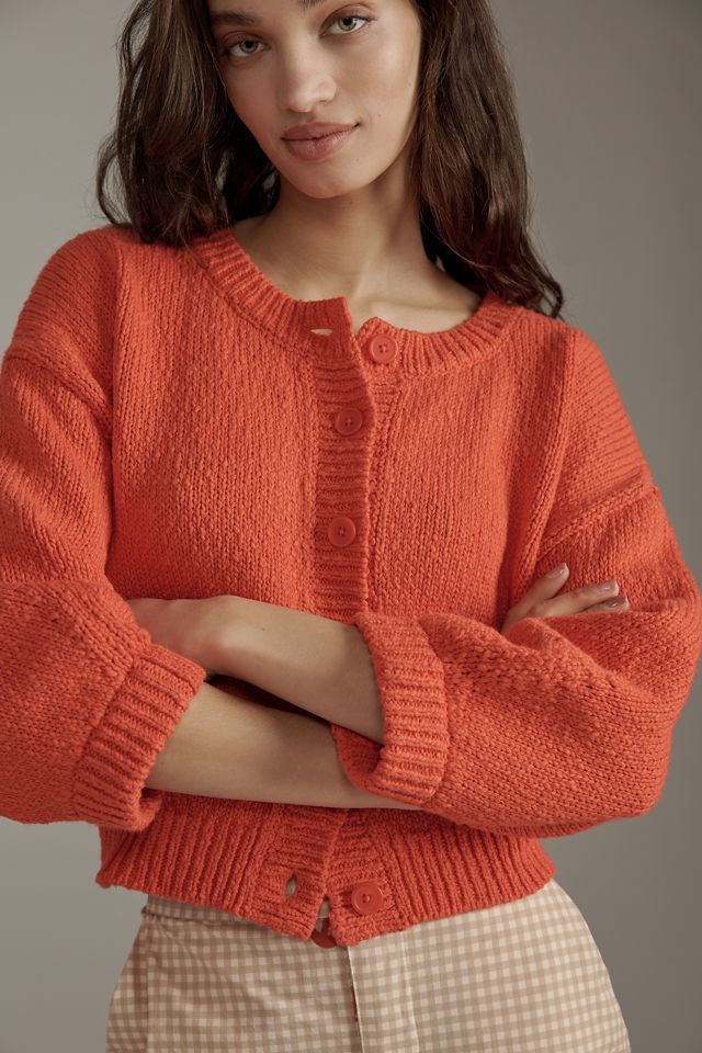 Maeve Elbow-Sleeve Cardigan Sweater #2