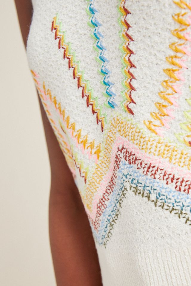 Sunrise Embroidered Sweater Tank #2