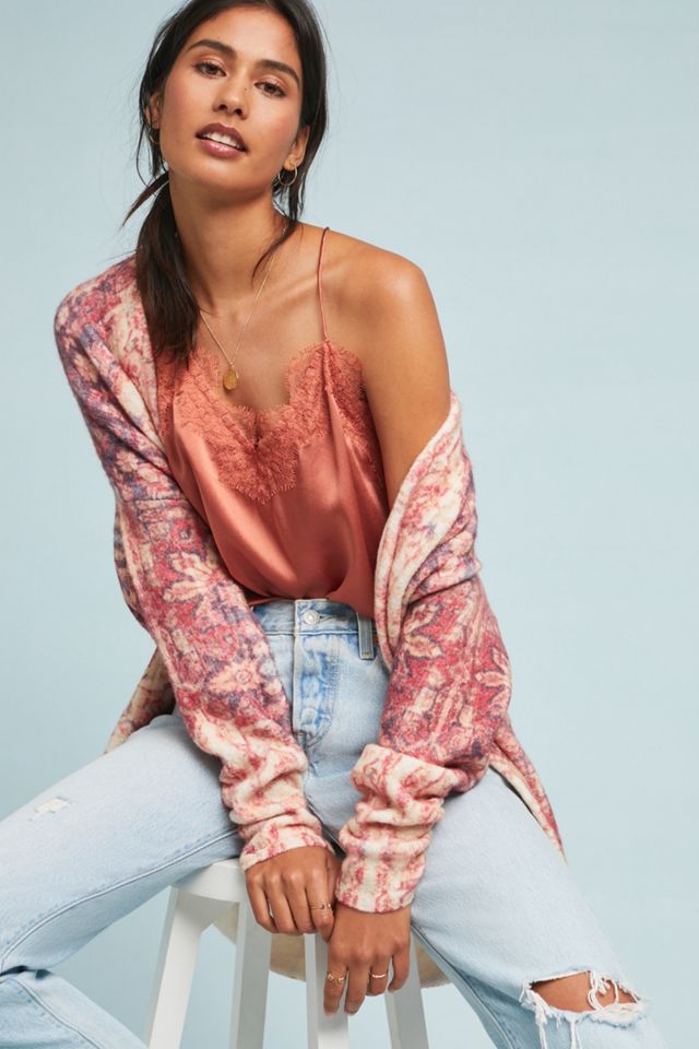 Natalia Floral-Intarsia Cardigan #1